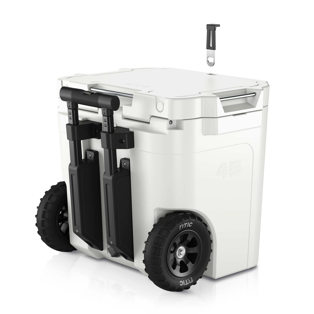45 QT Ultra-Tough Wheeled Cooler White - Image 9