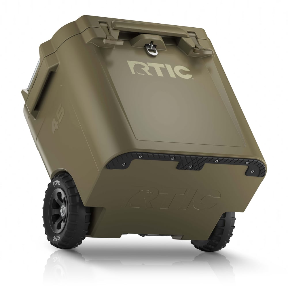 45 QT Ultra-Tough Wheeled Cooler Olive - Image 6