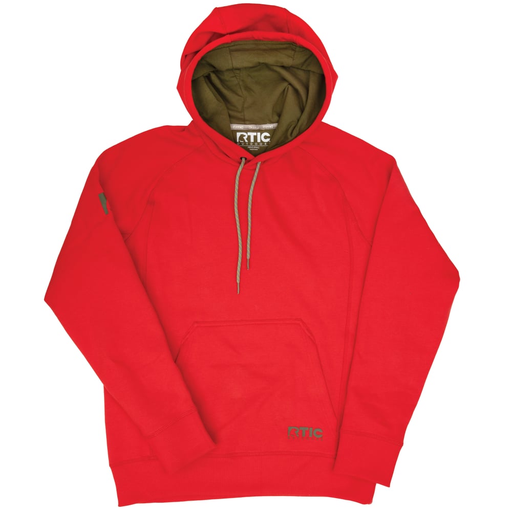 Water-Repellent Pullover Hoodie – Athletic Fit Scarlet - Image 4