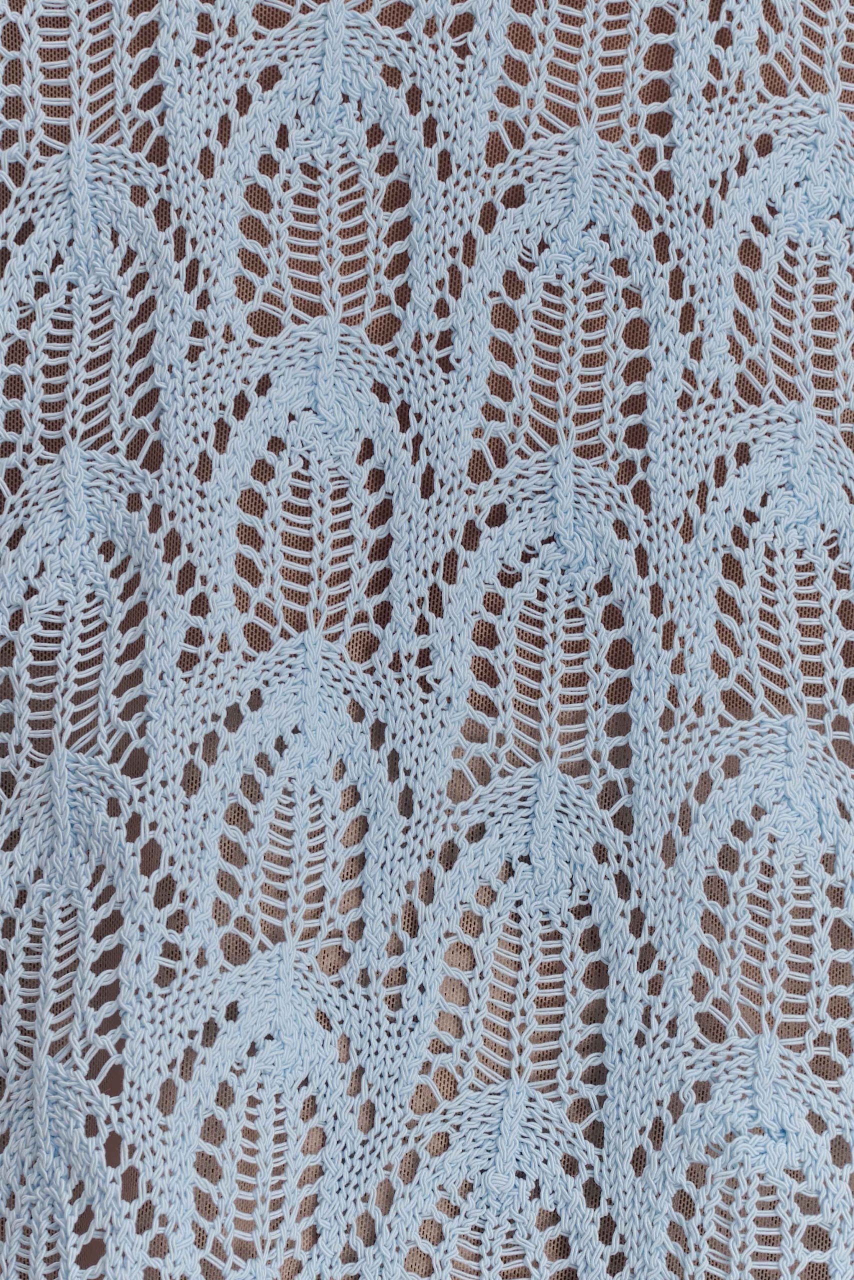Corey Crochet Halter Neck Top - Light Blue - Image 6