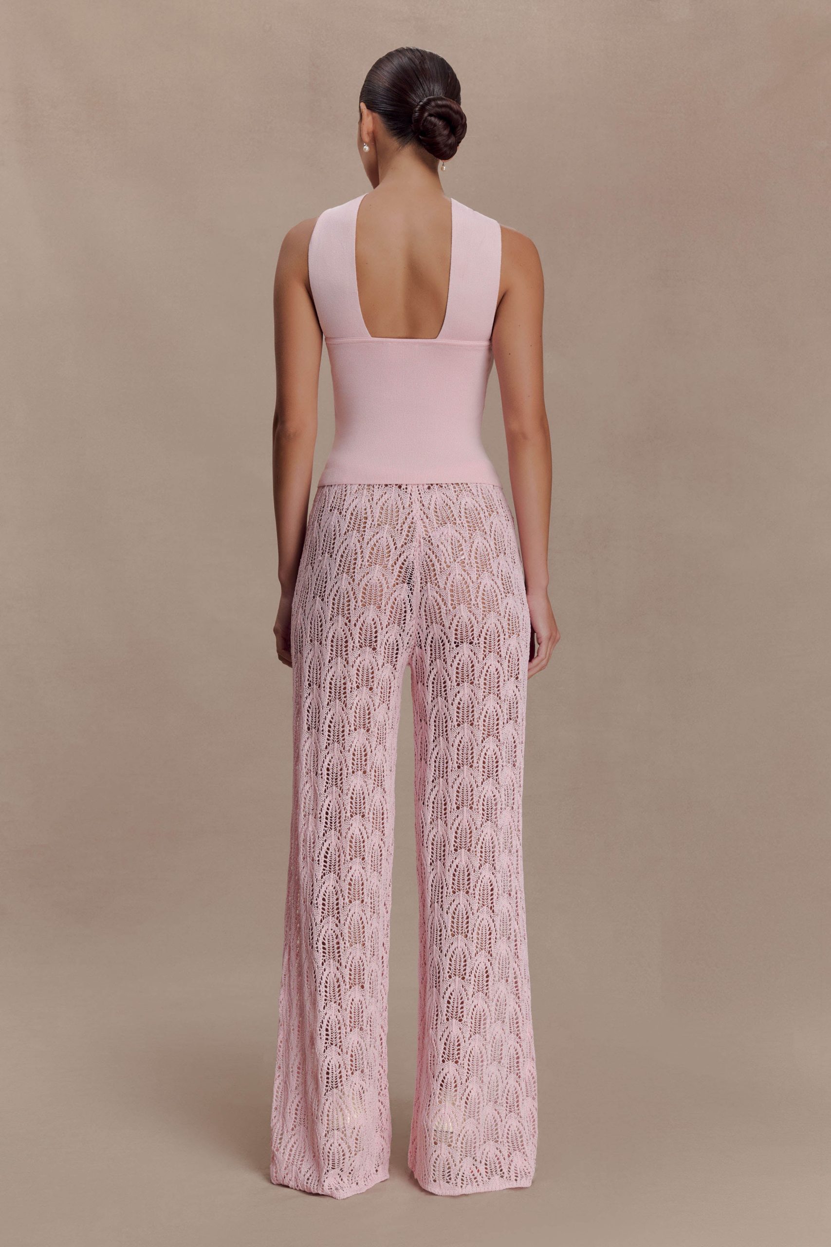 Glinda Crochet Pants - Baby Pink - Image 2