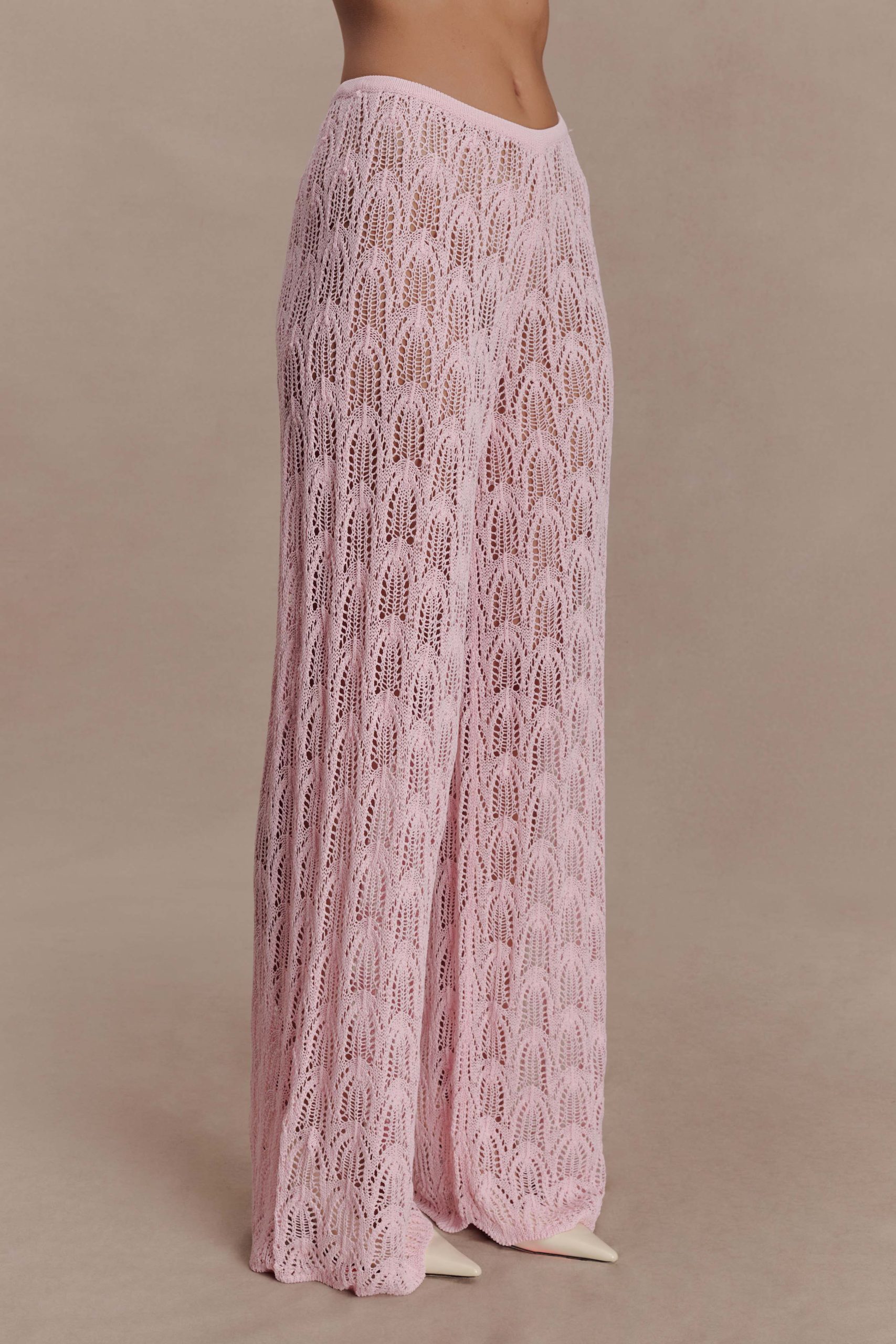 Glinda Crochet Pants - Baby Pink - Image 4