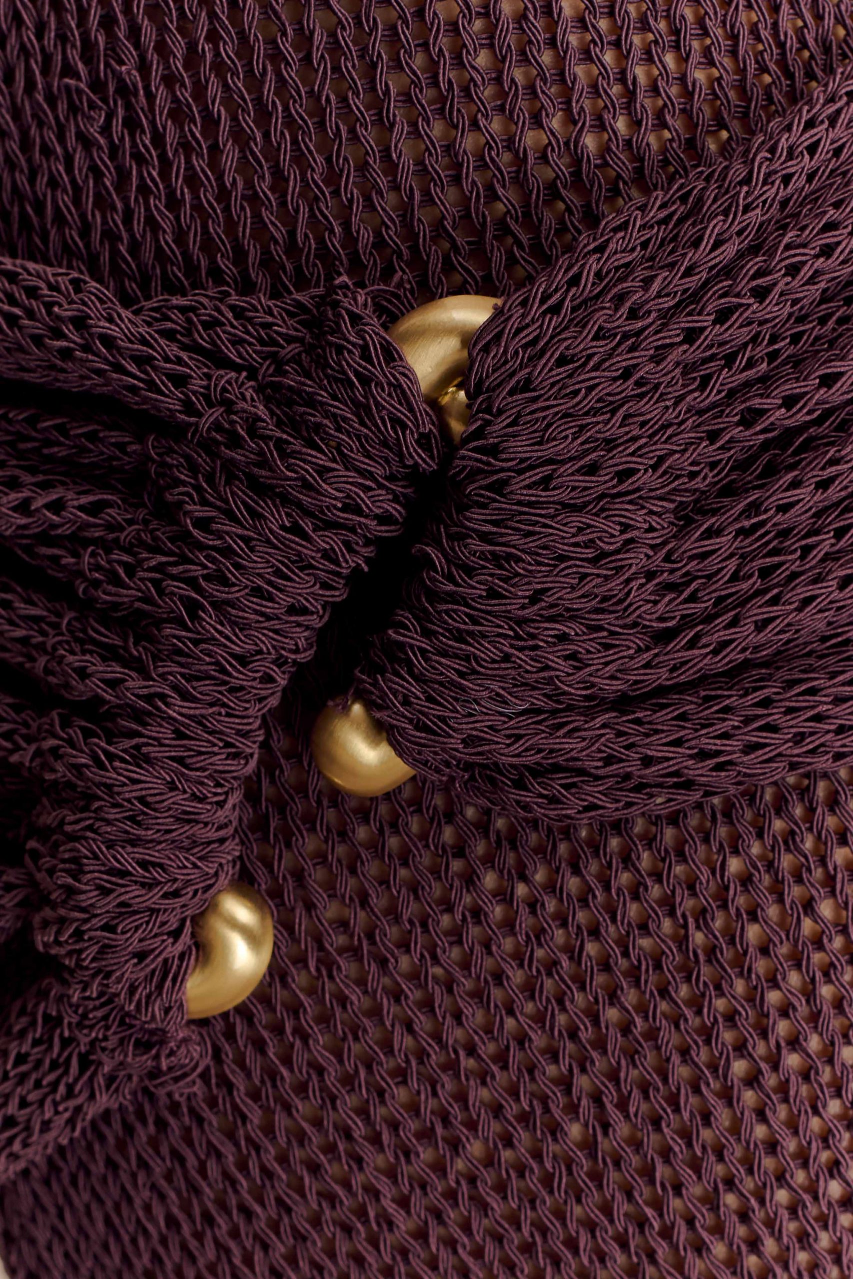 Reece Halter Knit Maxi Dress - Chocolate - Image 8